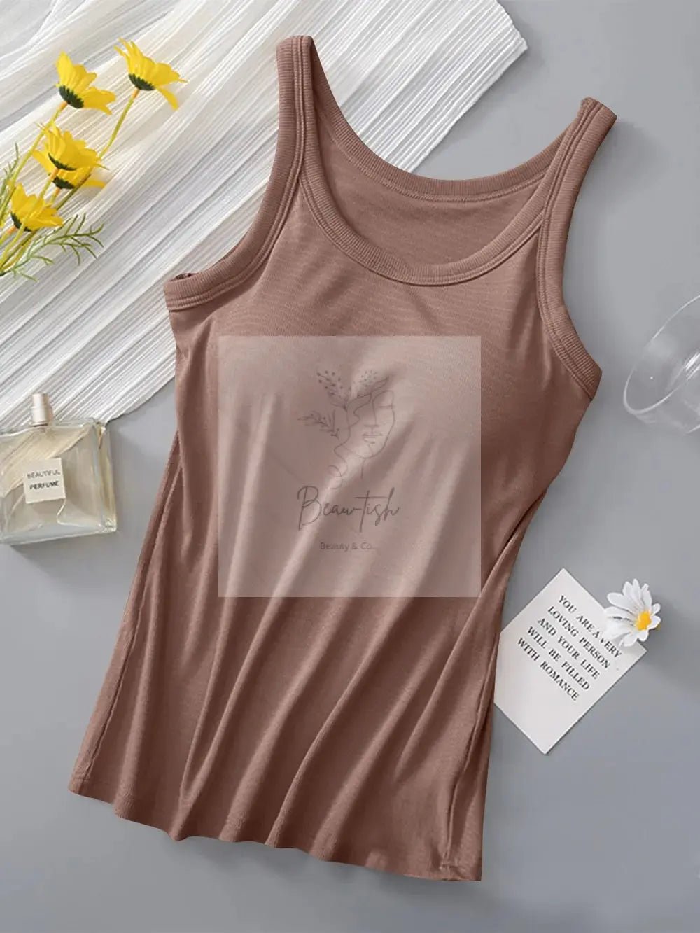 Round Neck Tank with Bra