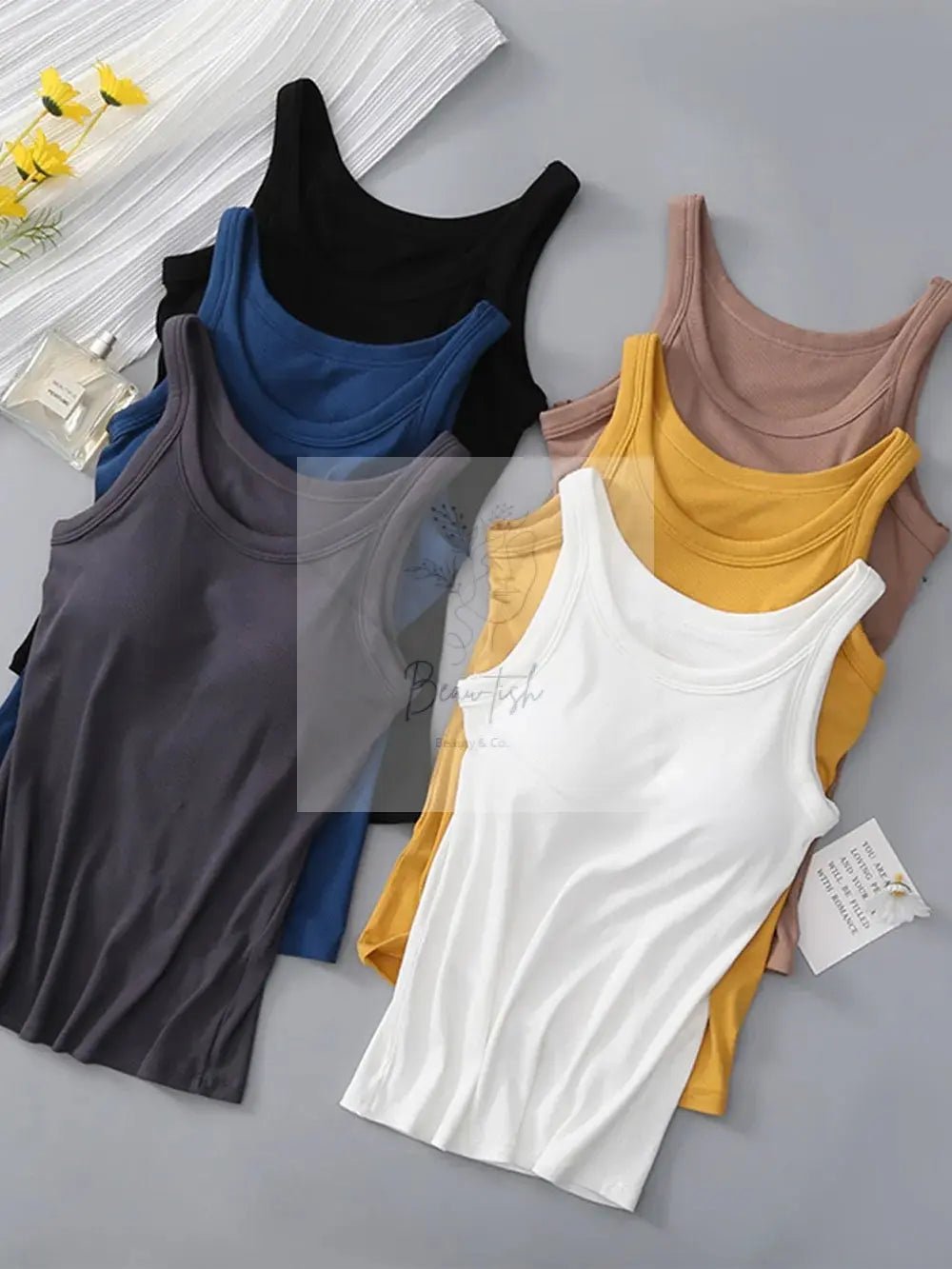 Round Neck Tank with Bra