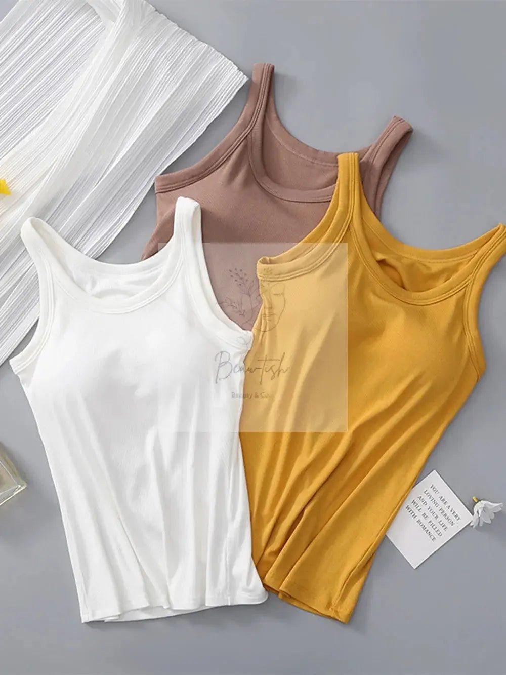 Round Neck Tank with Bra
