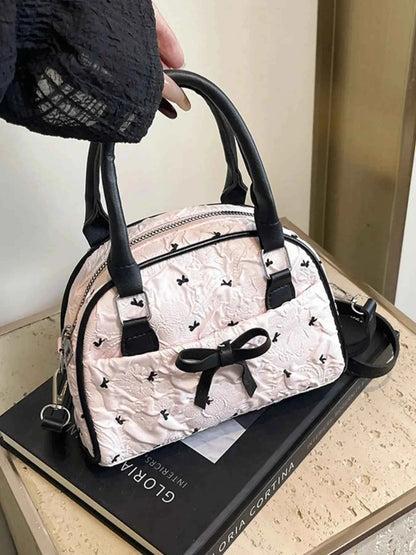 Ruched Bow Crossbody Bag