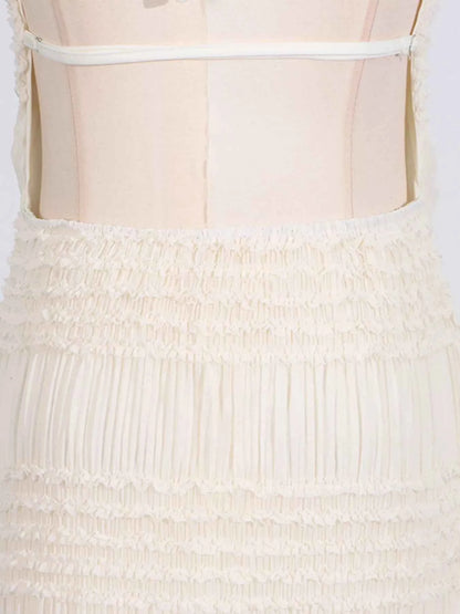 Ruched Halter Neck Maxi Dress