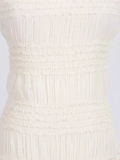 Ruched Halter Neck Maxi Dress