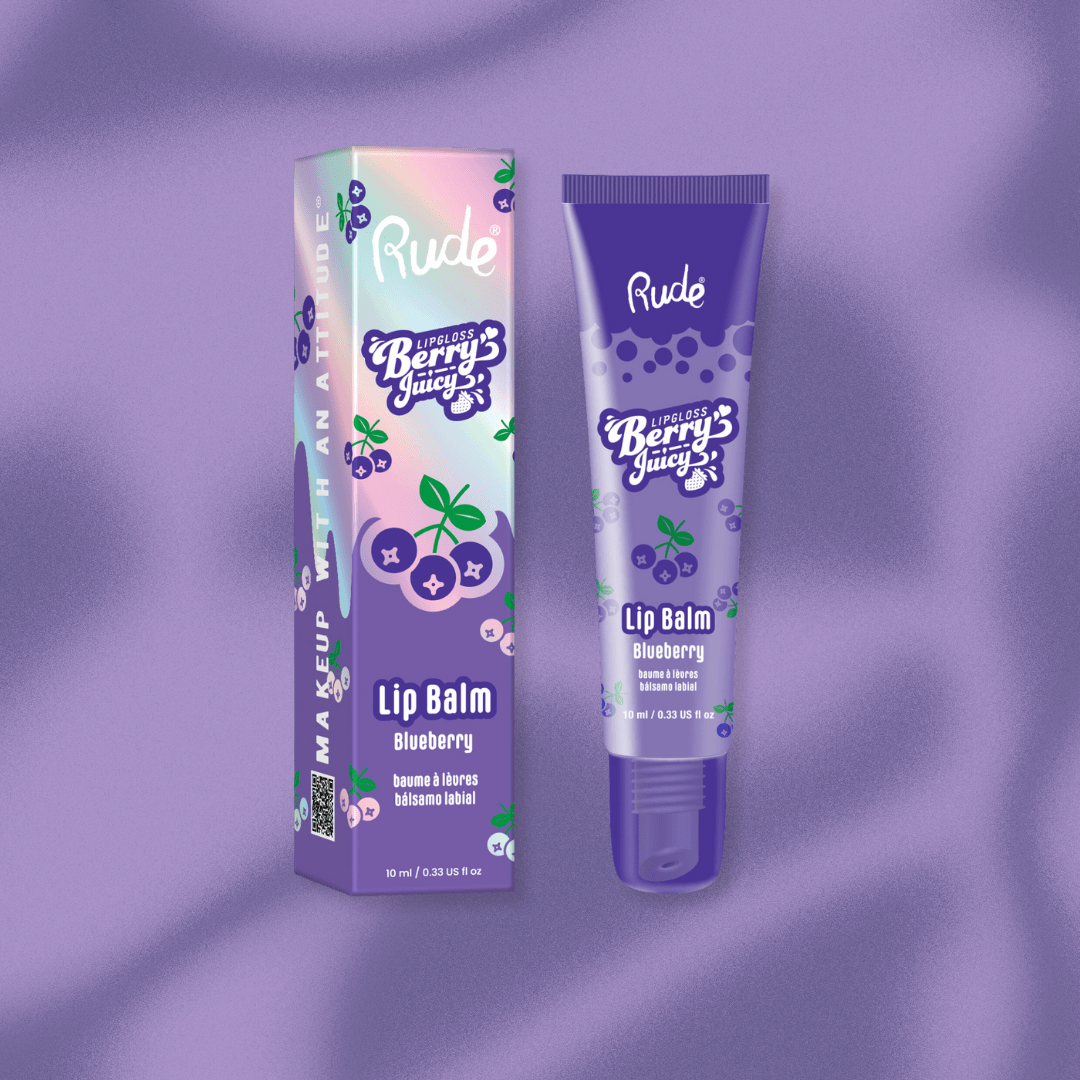 RUDE Berry Juicy Lip Balm Glossy Moisturizing 10mL