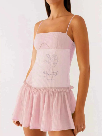 Ruffle Hem Cami Mini Dress