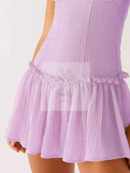 Ruffle Hem Cami Mini Dress