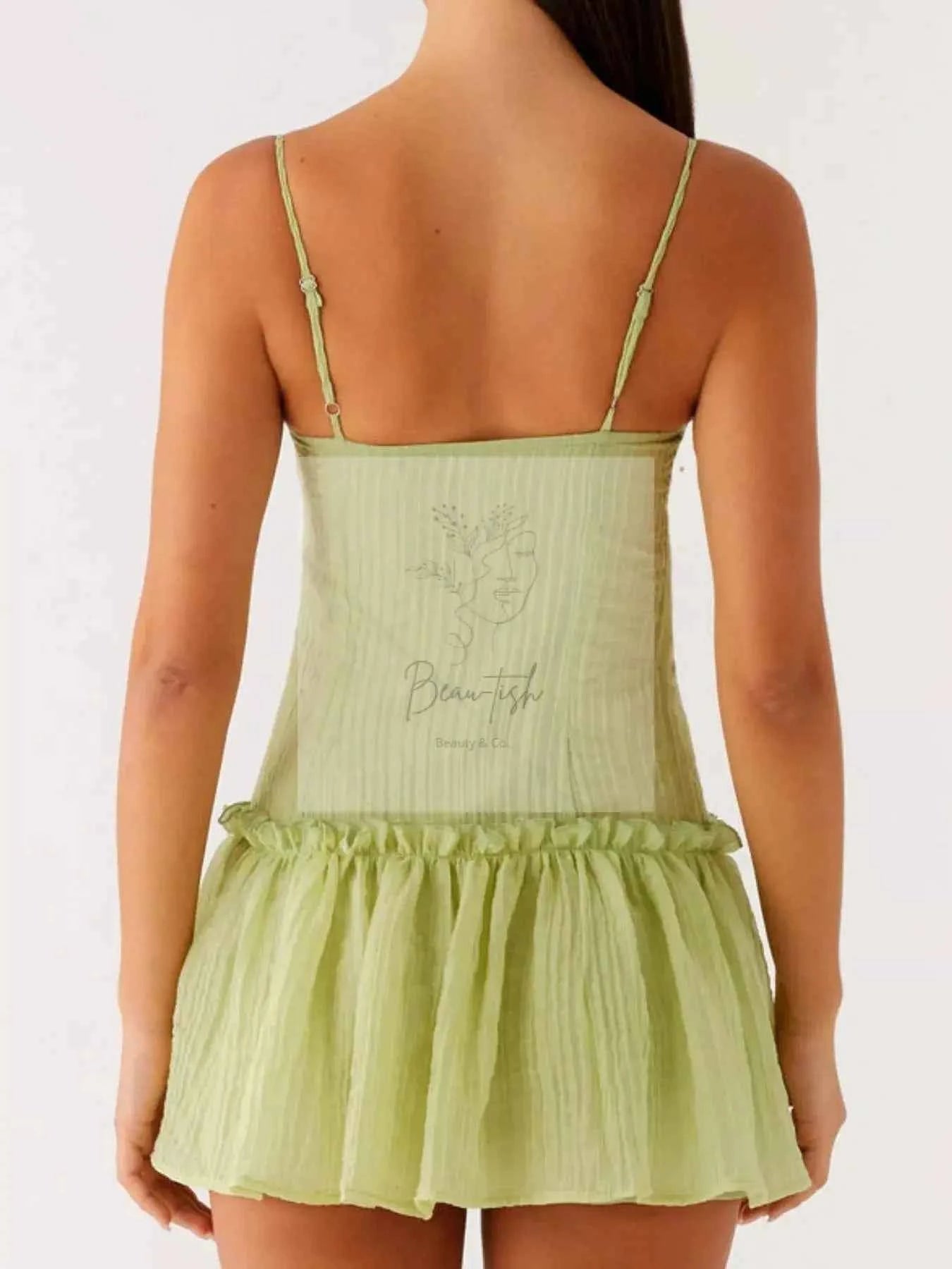 Ruffle Hem Cami Mini Dress