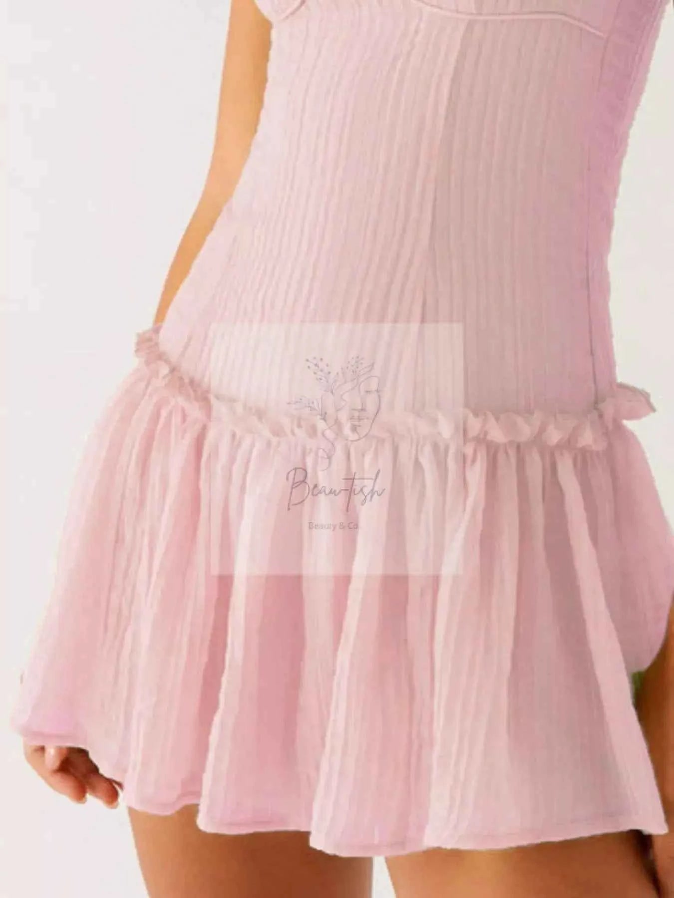 Ruffle Hem Cami Mini Dress