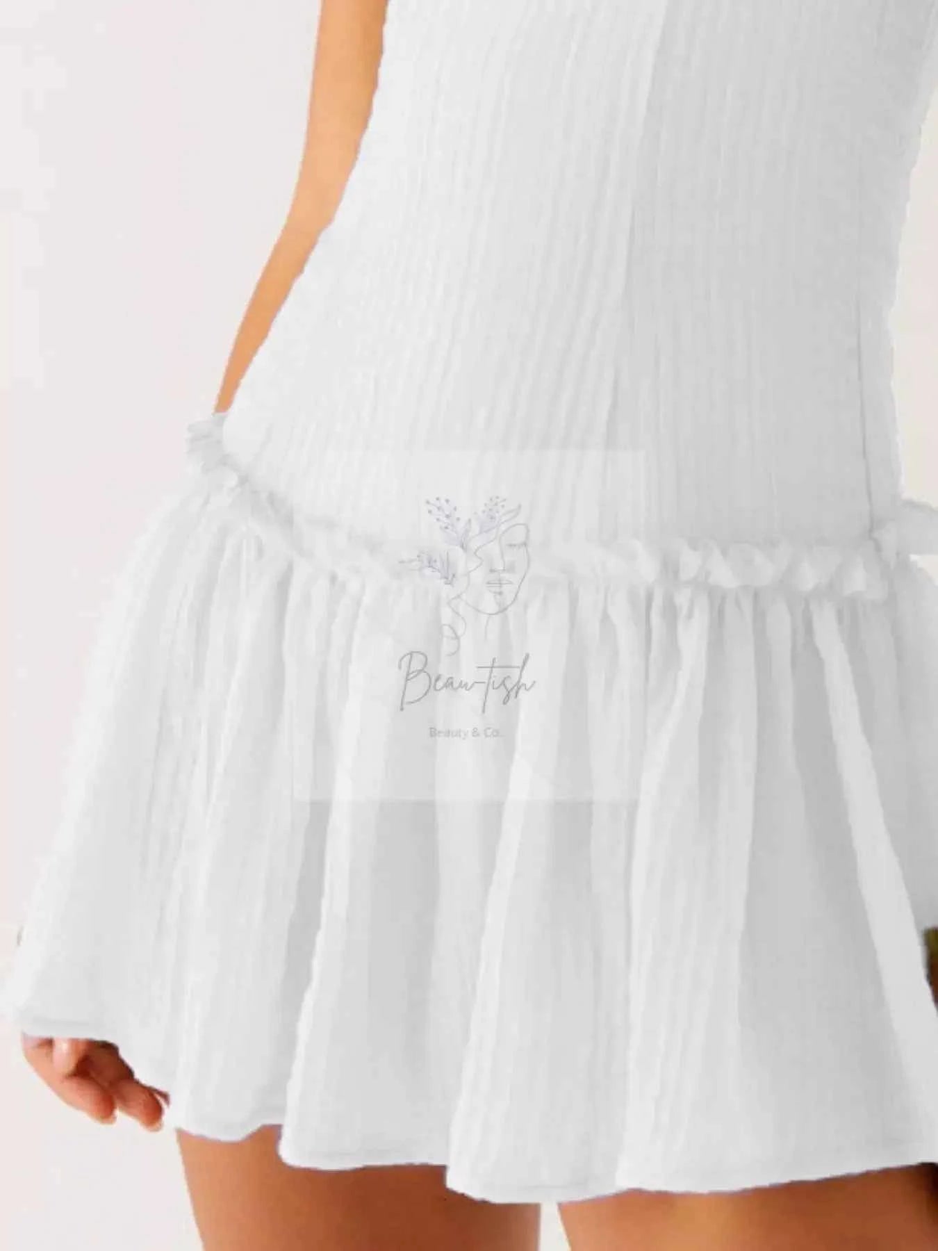 Ruffle Hem Cami Mini Dress