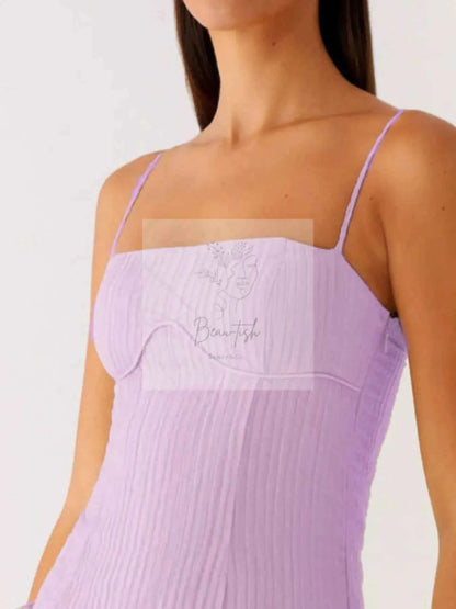 Ruffle Hem Cami Mini Dress