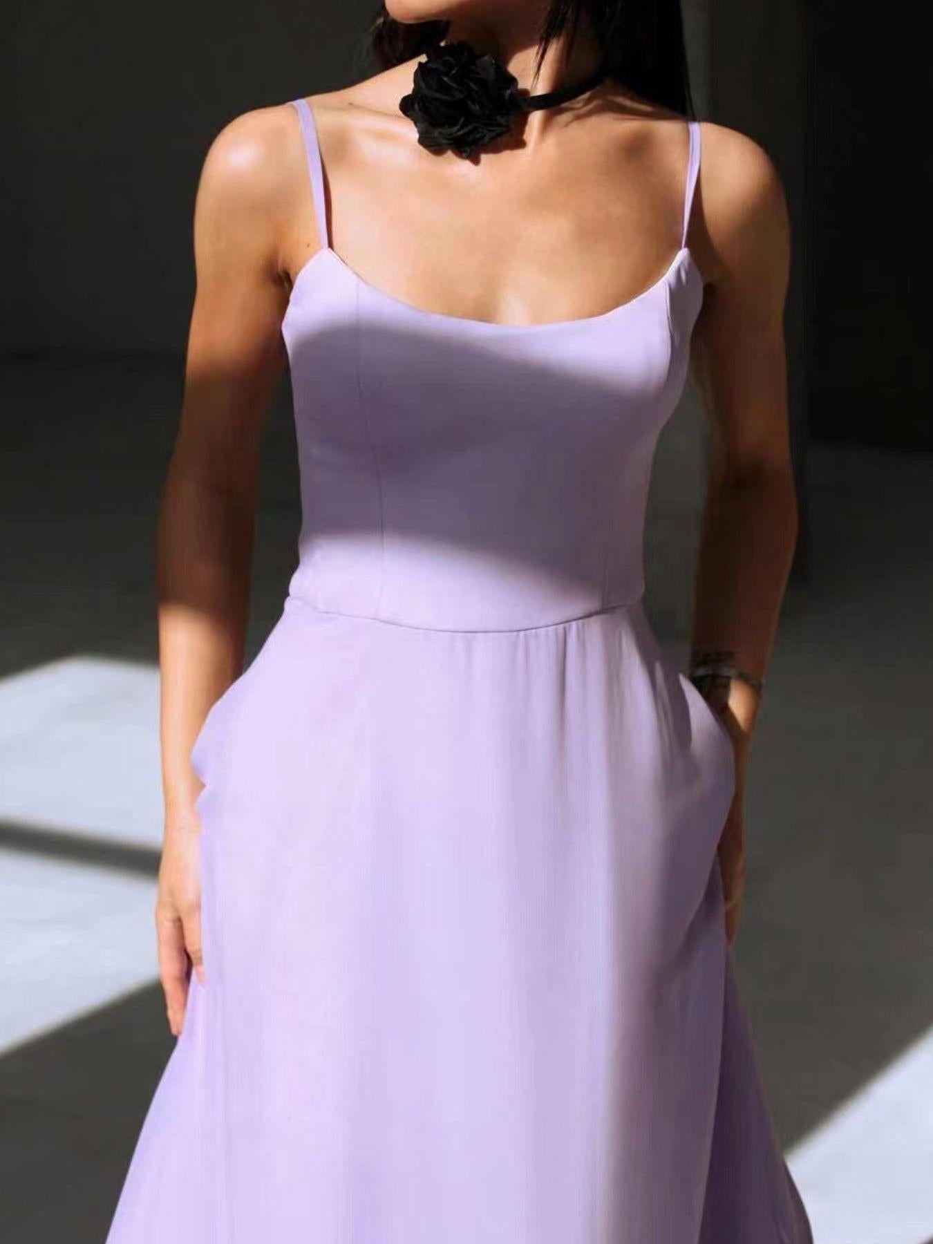 Ruffle Hem Scoop Neck Midi Dress
