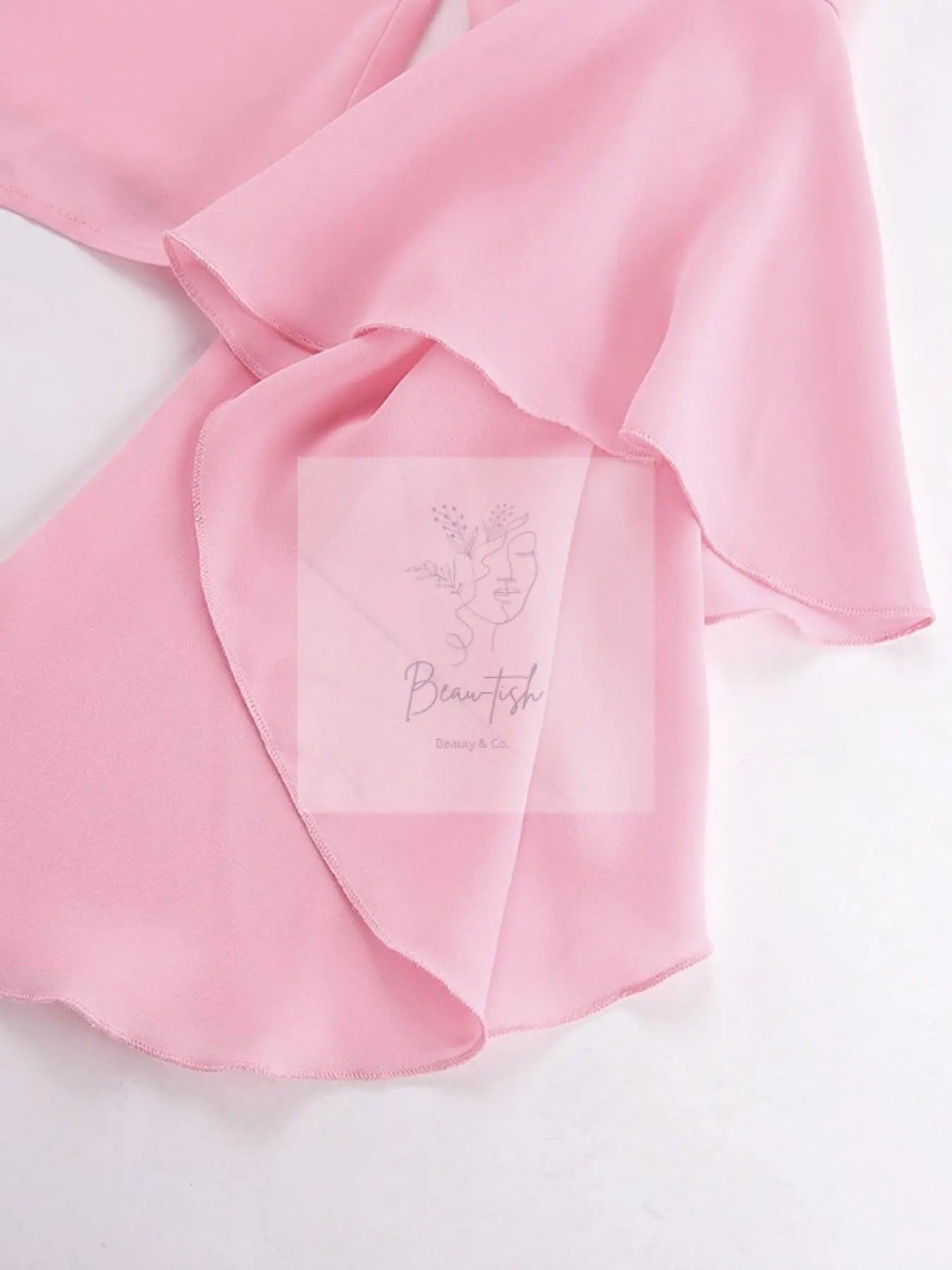 Ruffle Trim Flounce Sleeve Blouse