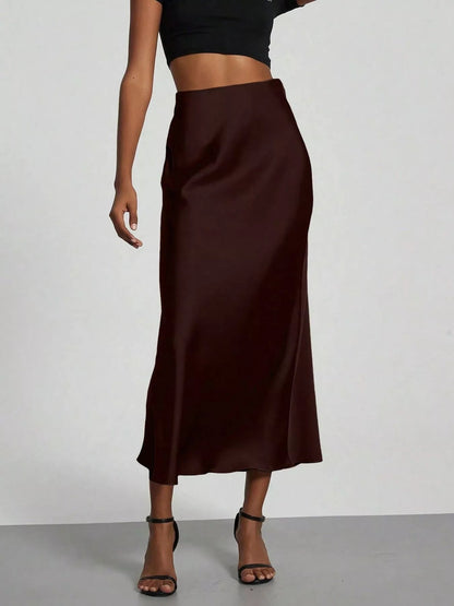 Satin Midi Skirt