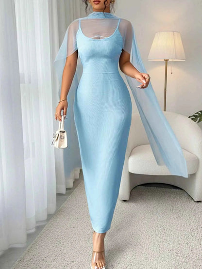 Scoop Neck Bodycon Maxi Dress