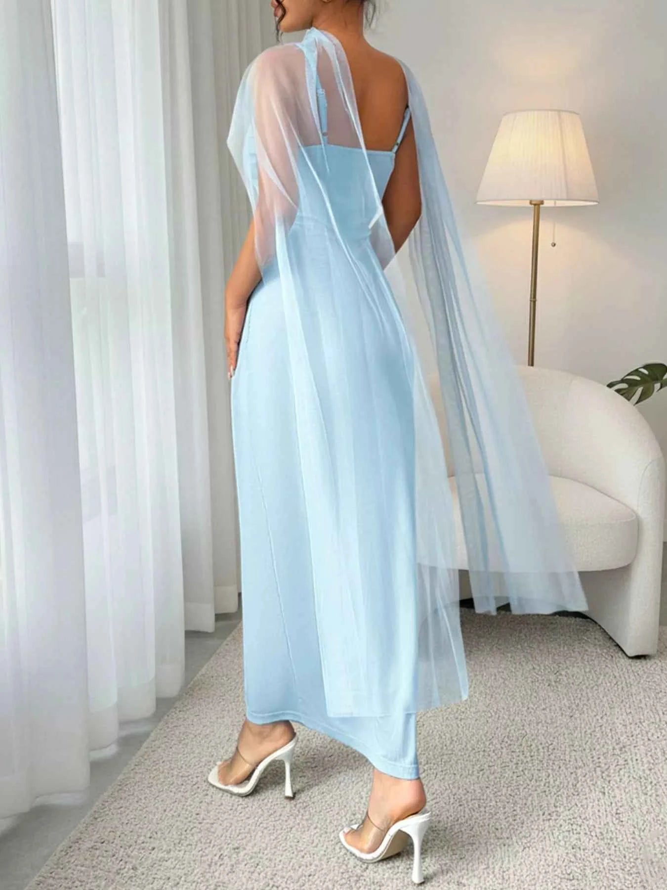 Scoop Neck Bodycon Maxi Dress