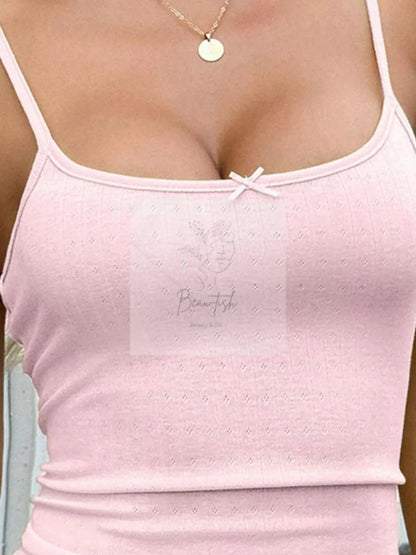 Scoop Neck Cami with Bow Detail