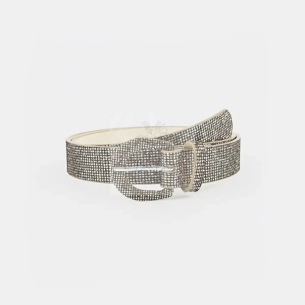 Sequin PU Leather Belt