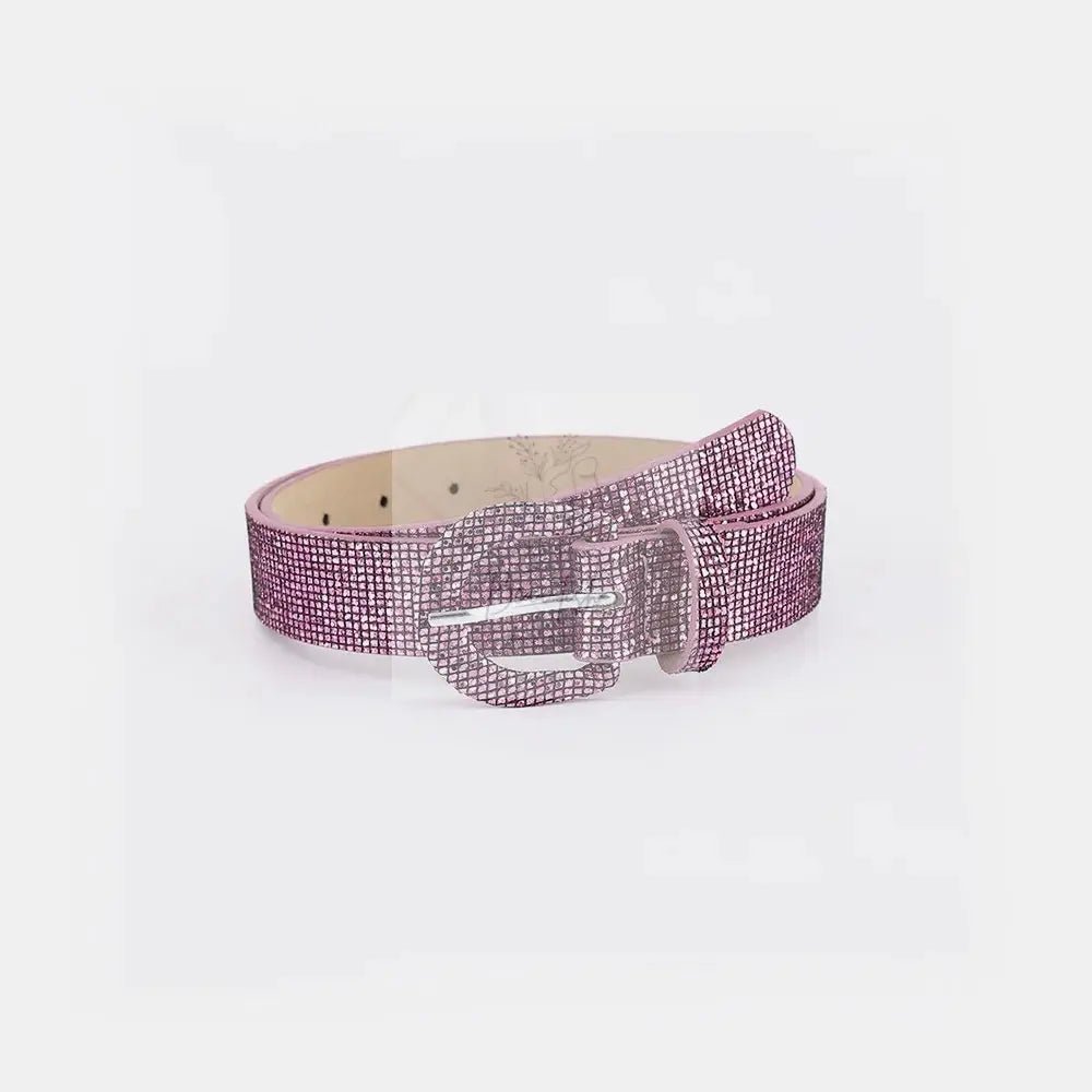 Sequin PU Leather Belt
