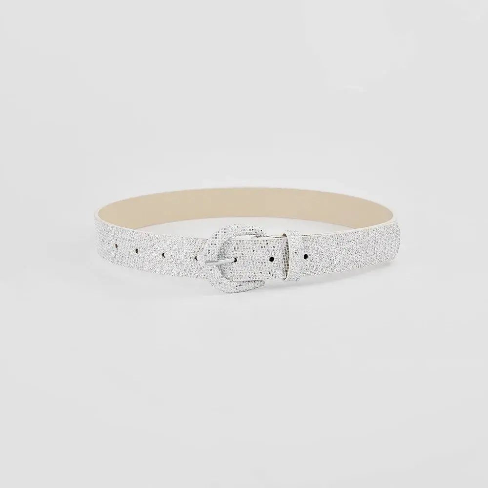 Sequin PU Leather Belt