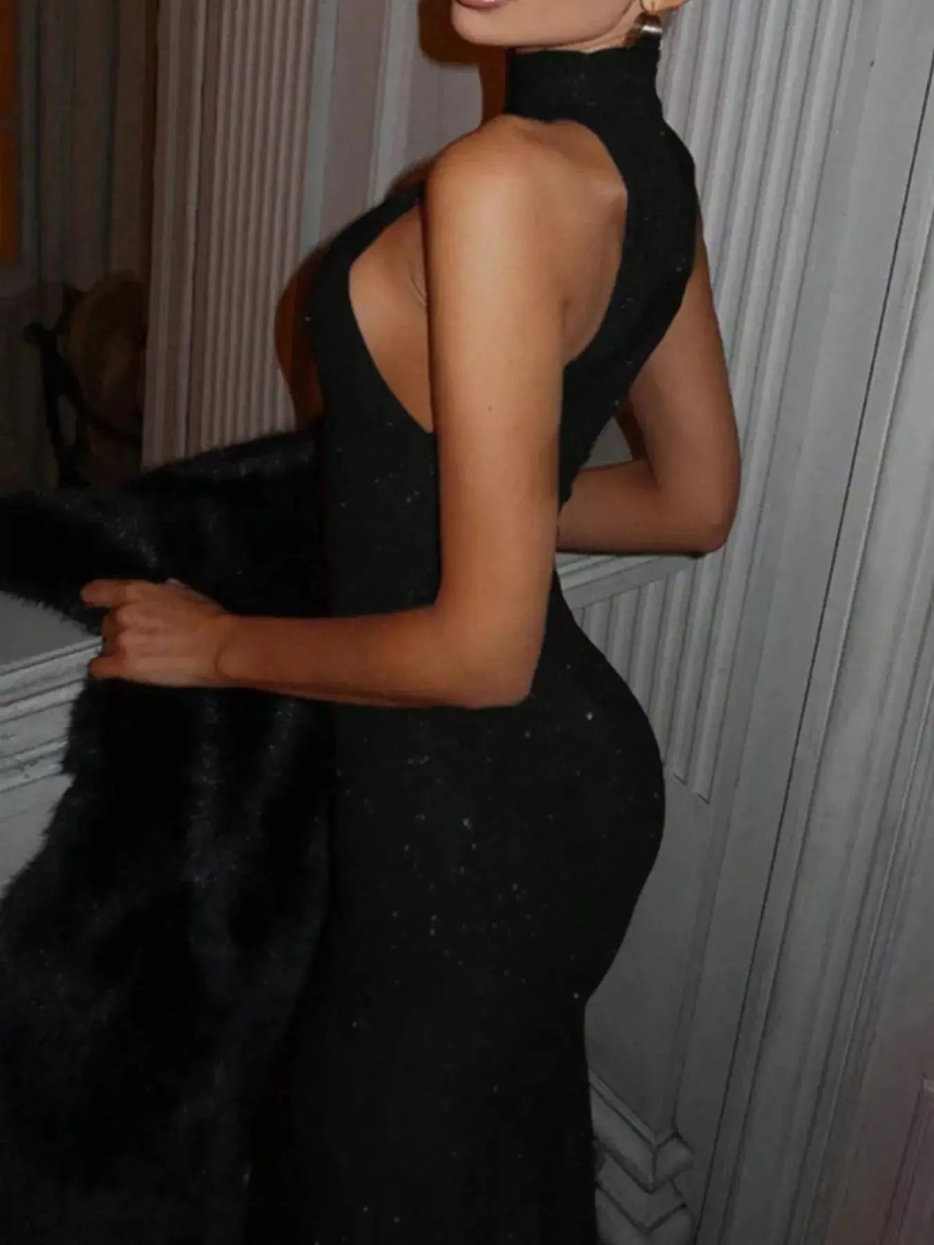 Sequin Sleeveless Maxi Dress