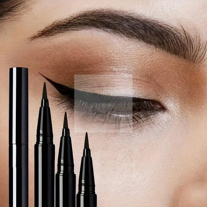 Set of 3 Black Eyeliner Pens, Ultra-Fine Liquid Eyeliner, Long-Lasting, Waterproof, And Smudge-Proof