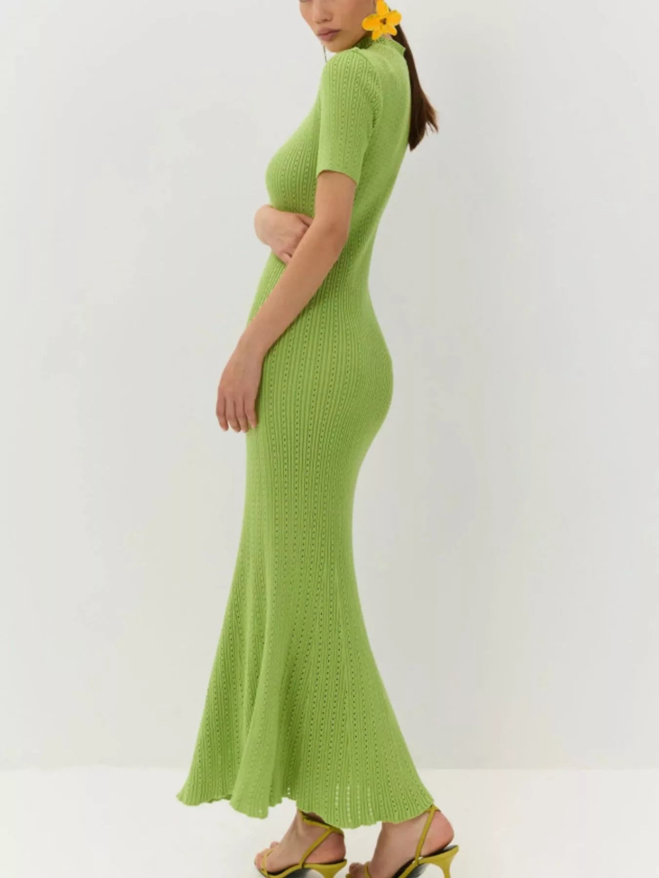 Short Sleeve Knitted Mermaid Dress