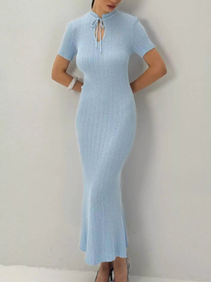 Short Sleeve Knitted Mermaid Dress
