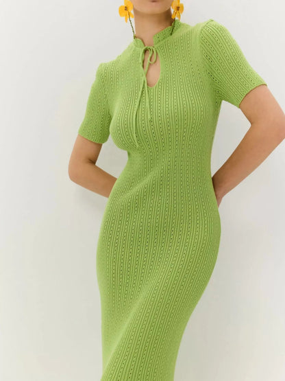 Short Sleeve Knitted Mermaid Dress