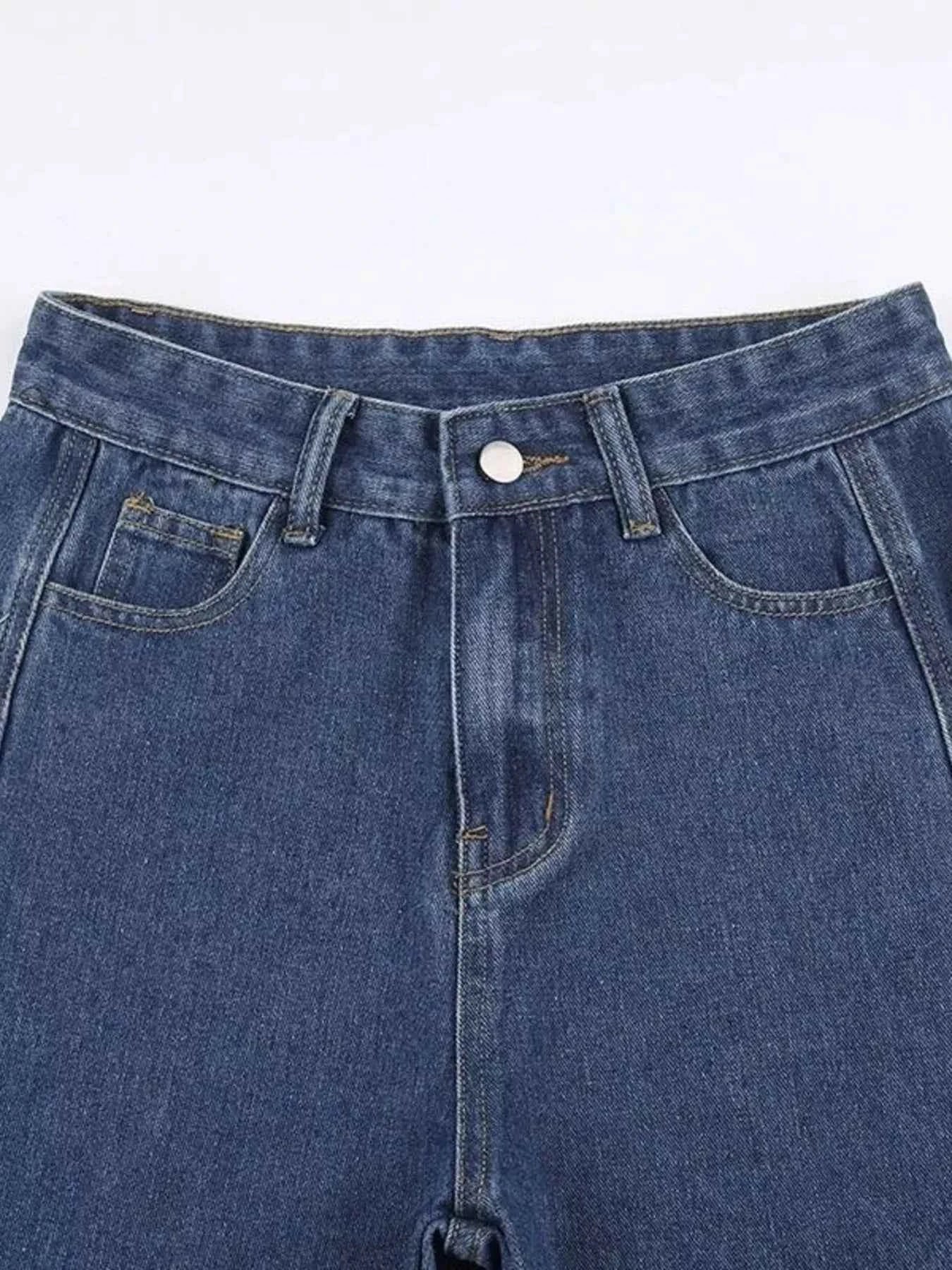Side Distressed Jeans