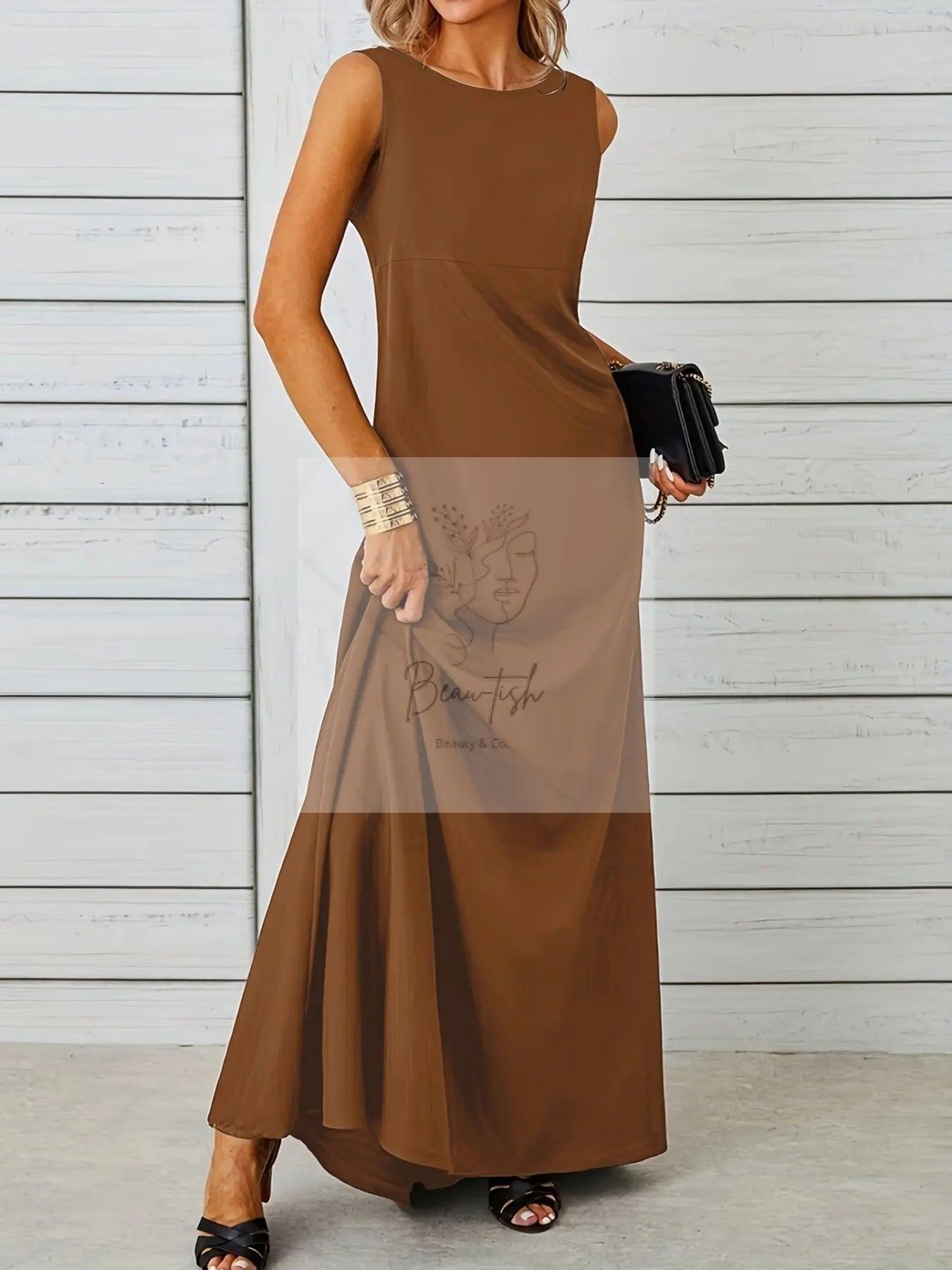Sleeveless Flowy Maxi Dress