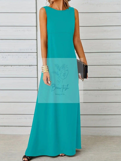 Sleeveless Flowy Maxi Dress