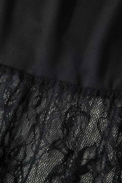 Sleeveless Sheer Floral Lace Patchwork Maxi Dress