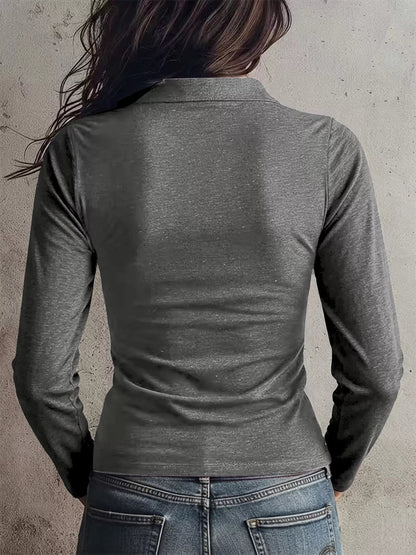 Slim Fit Long Sleeve Quarter-Zip T-Shirt