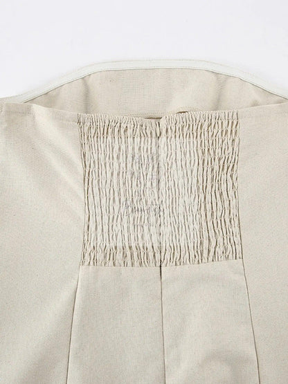 Smocked Back Tube Dress