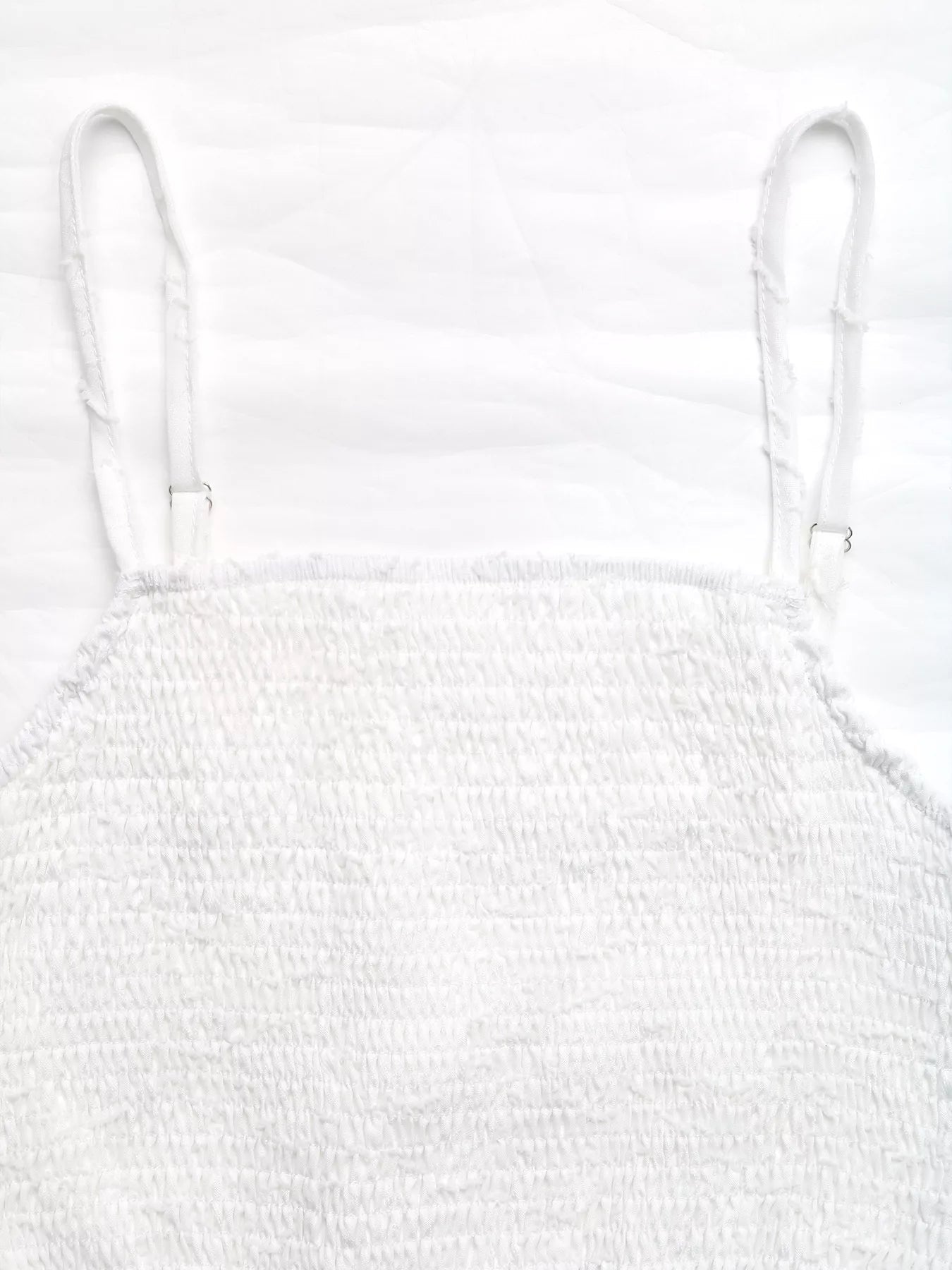 Smocked Crop Top & Ruffle Mini Skirt Set