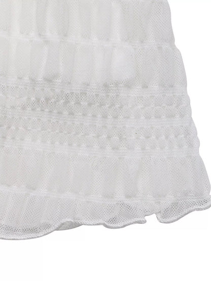 Smocked Deep V-Neck Sleeveless Dress