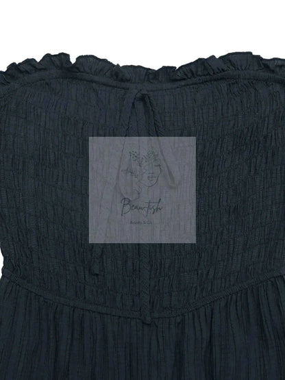 Smocked Tube Wide Leg Jumpsuit