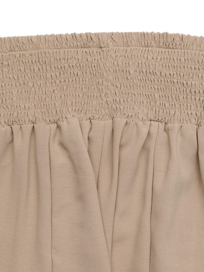 Smocked Waist Wide Leg Pants