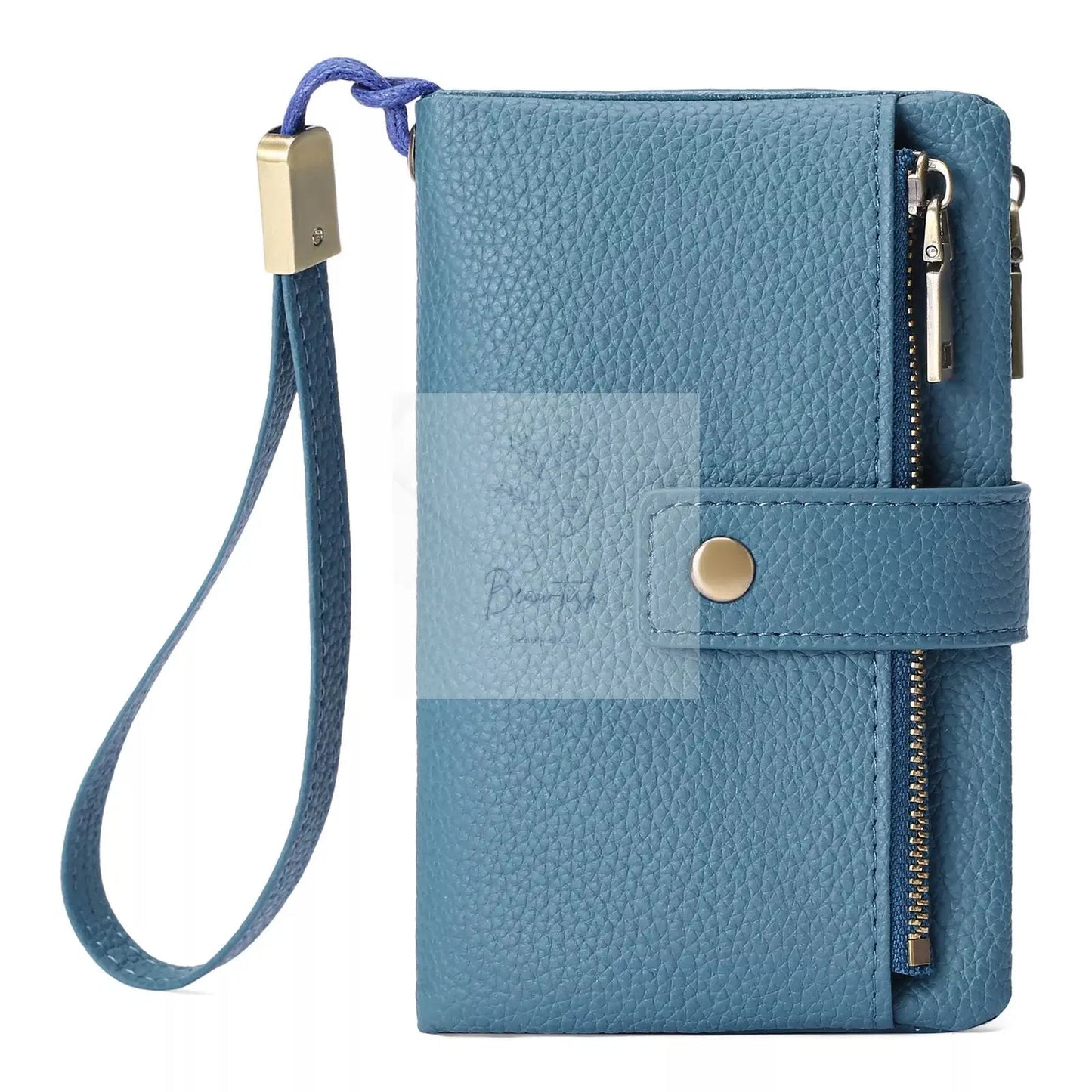 Solid Color Leather Wallet