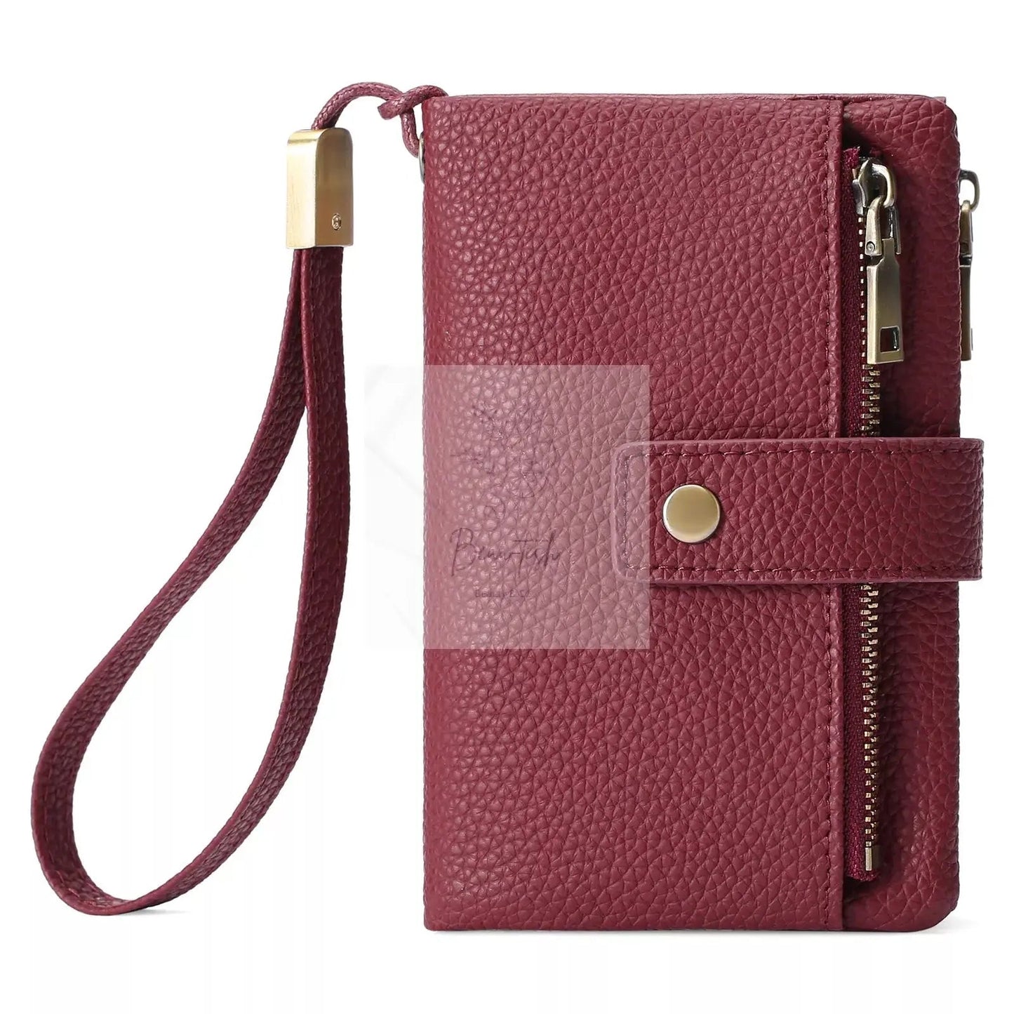 Solid Color Leather Wallet