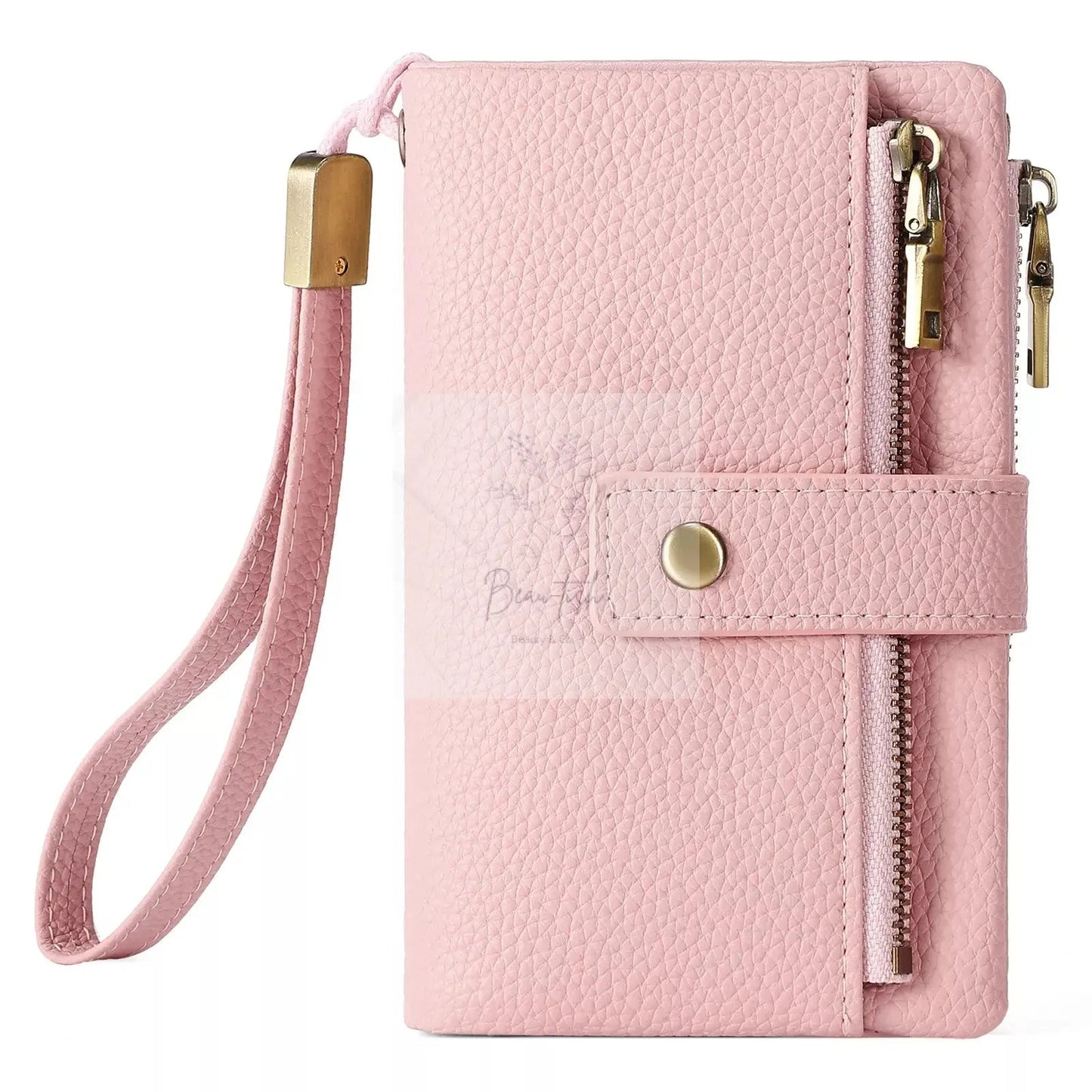 Solid Color Leather Wallet
