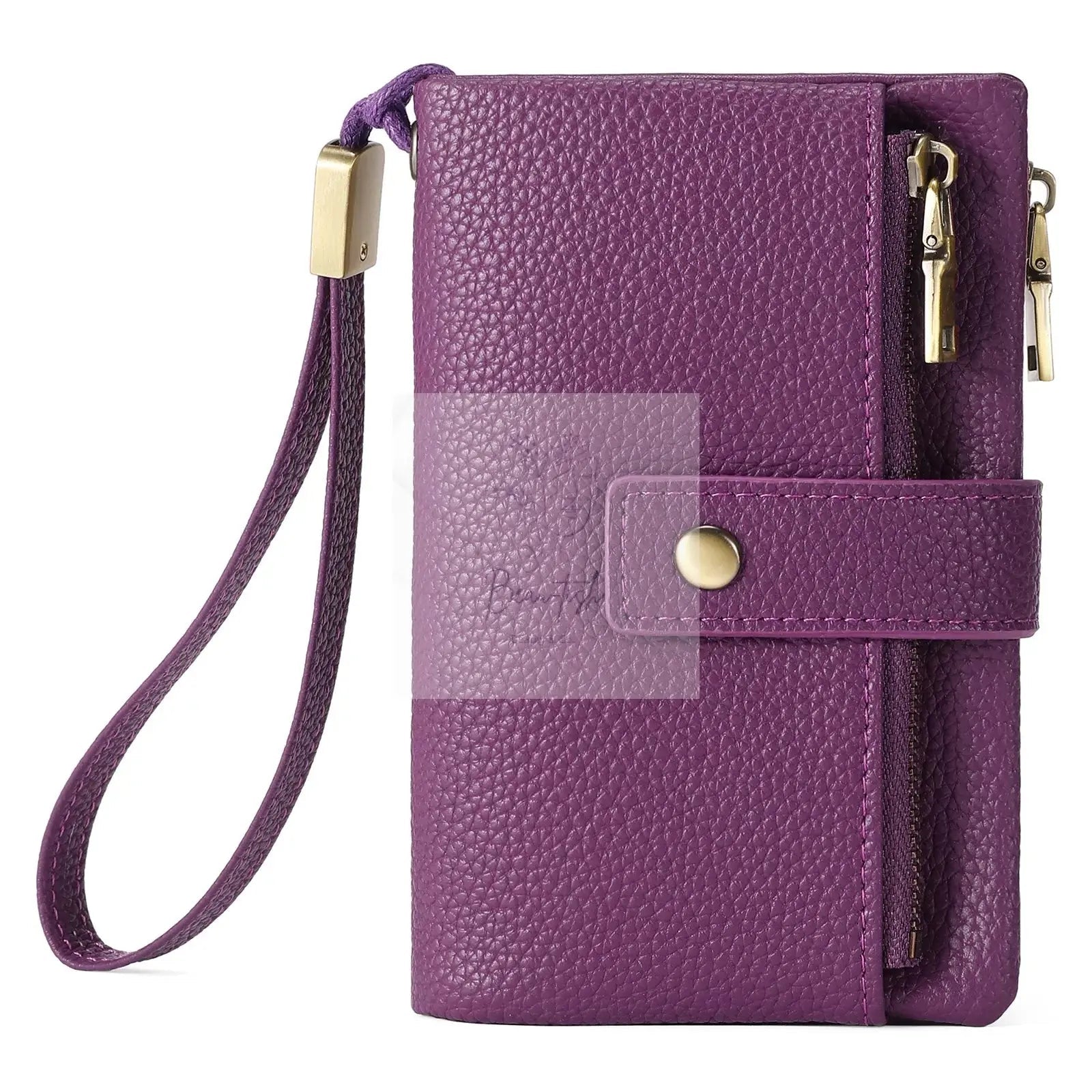Solid Color Leather Wallet