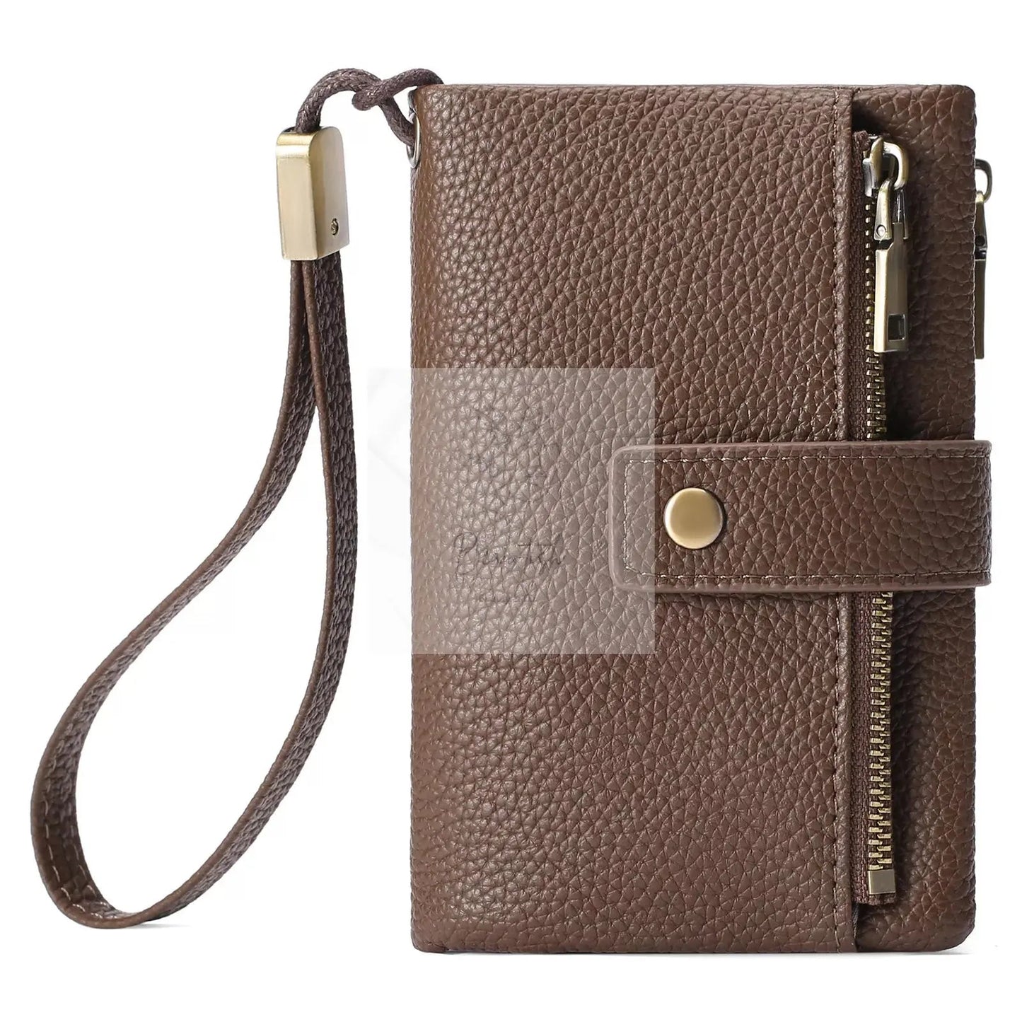 Solid Color Leather Wallet