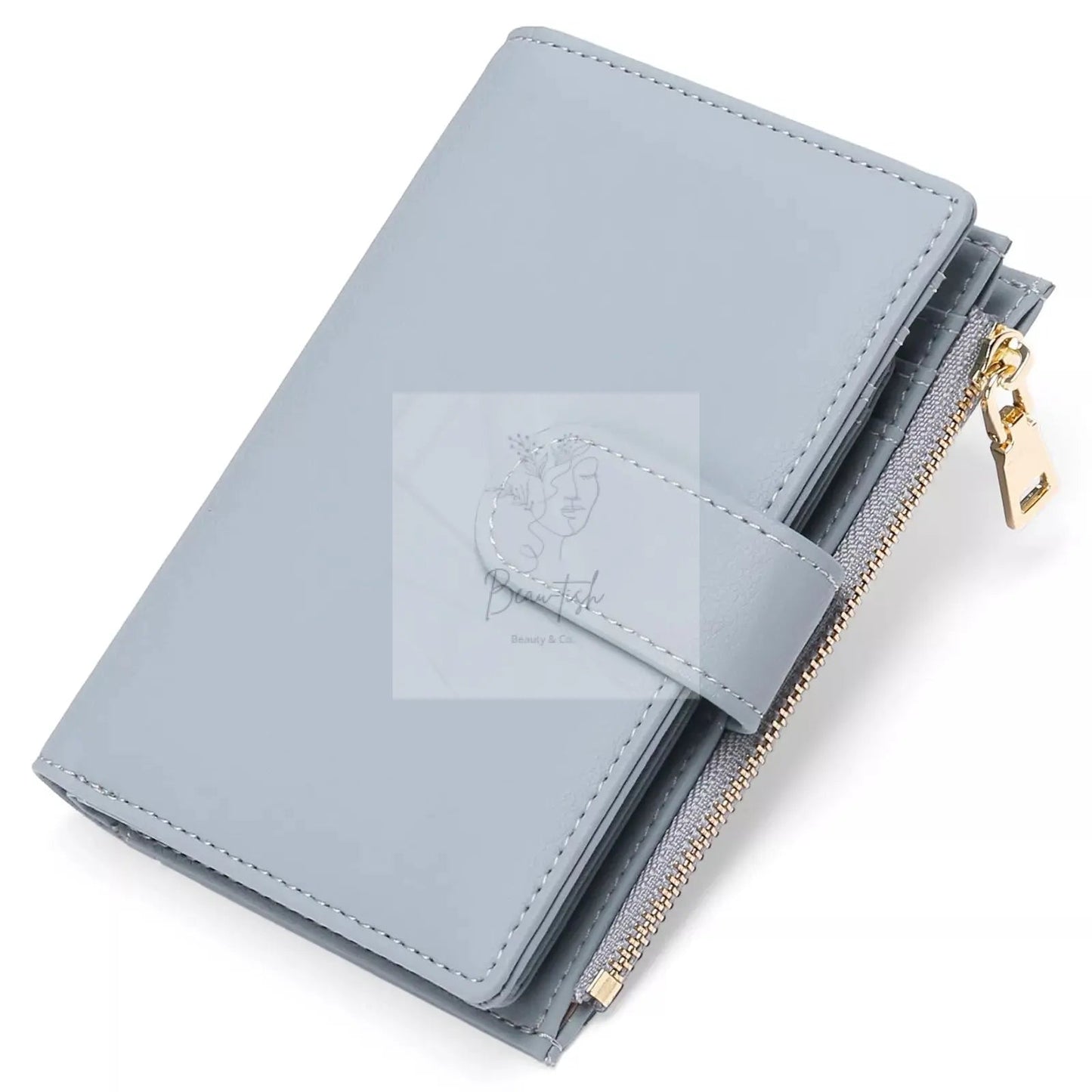 Solid Color Leather Wallet
