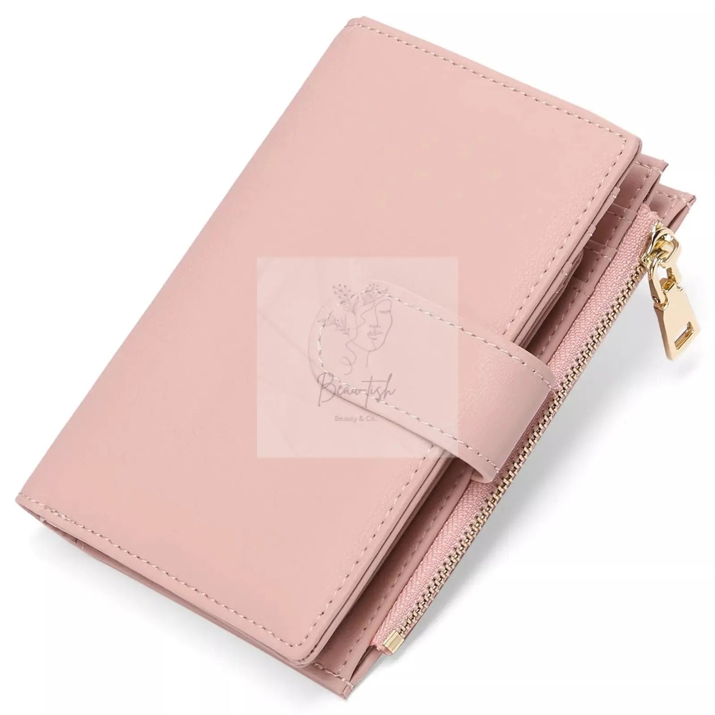 Solid Color Leather Wallet