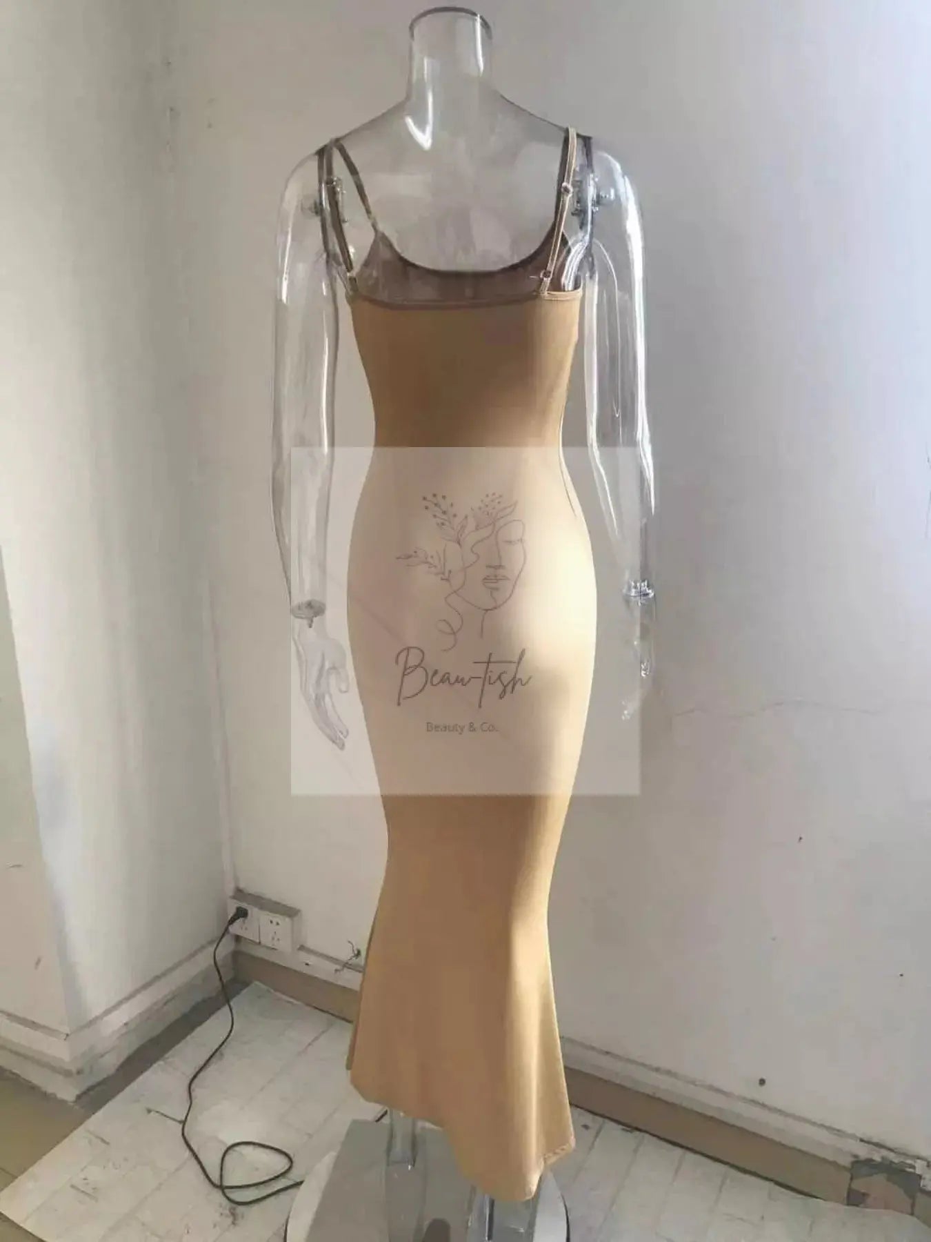 Spaghetti Strap Bodycon Maxi Dress