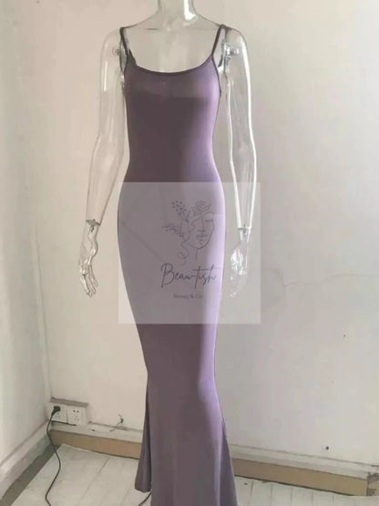 Spaghetti Strap Bodycon Maxi Dress