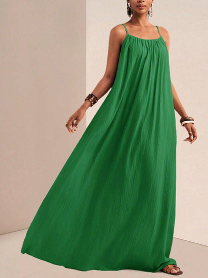 Spaghetti Strap Flowy Maxi Dress