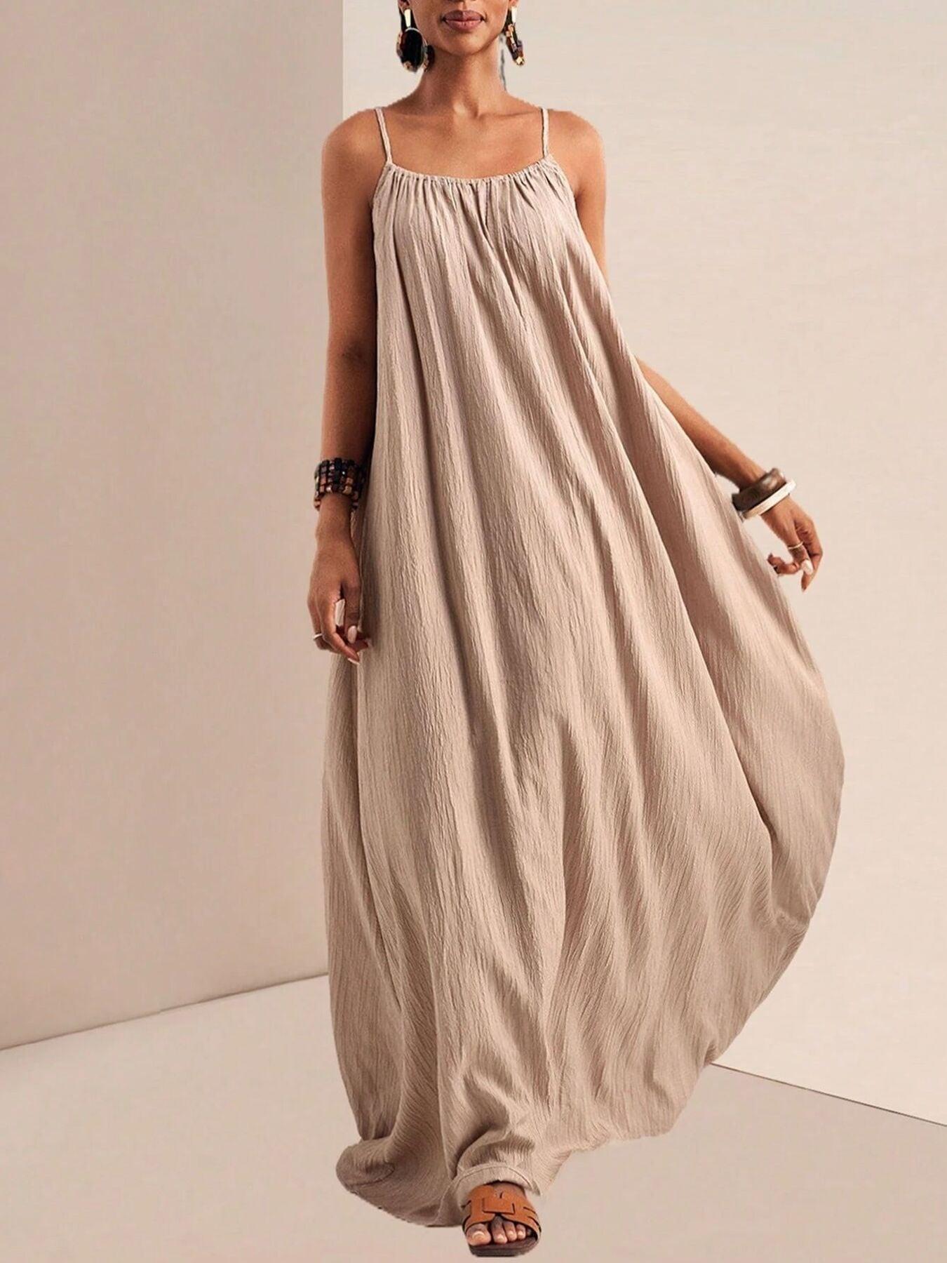 Spaghetti Strap Flowy Maxi Dress