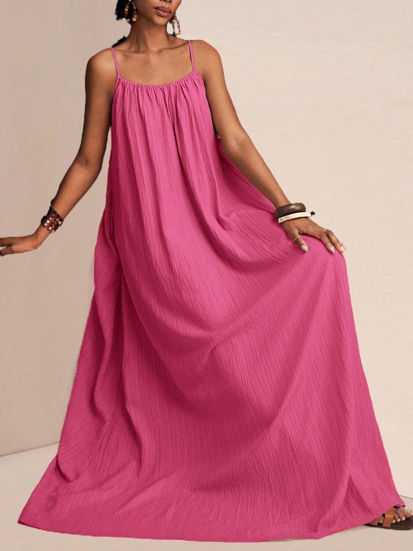 Spaghetti Strap Flowy Maxi Dress