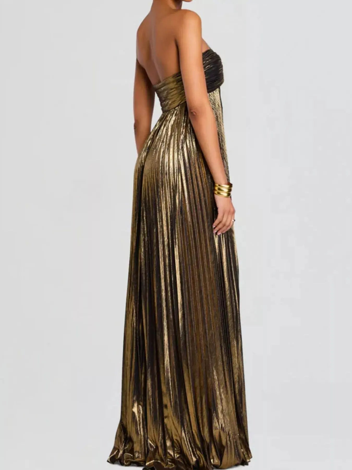 Split Sweetheart Neck Tube Maxi Dress